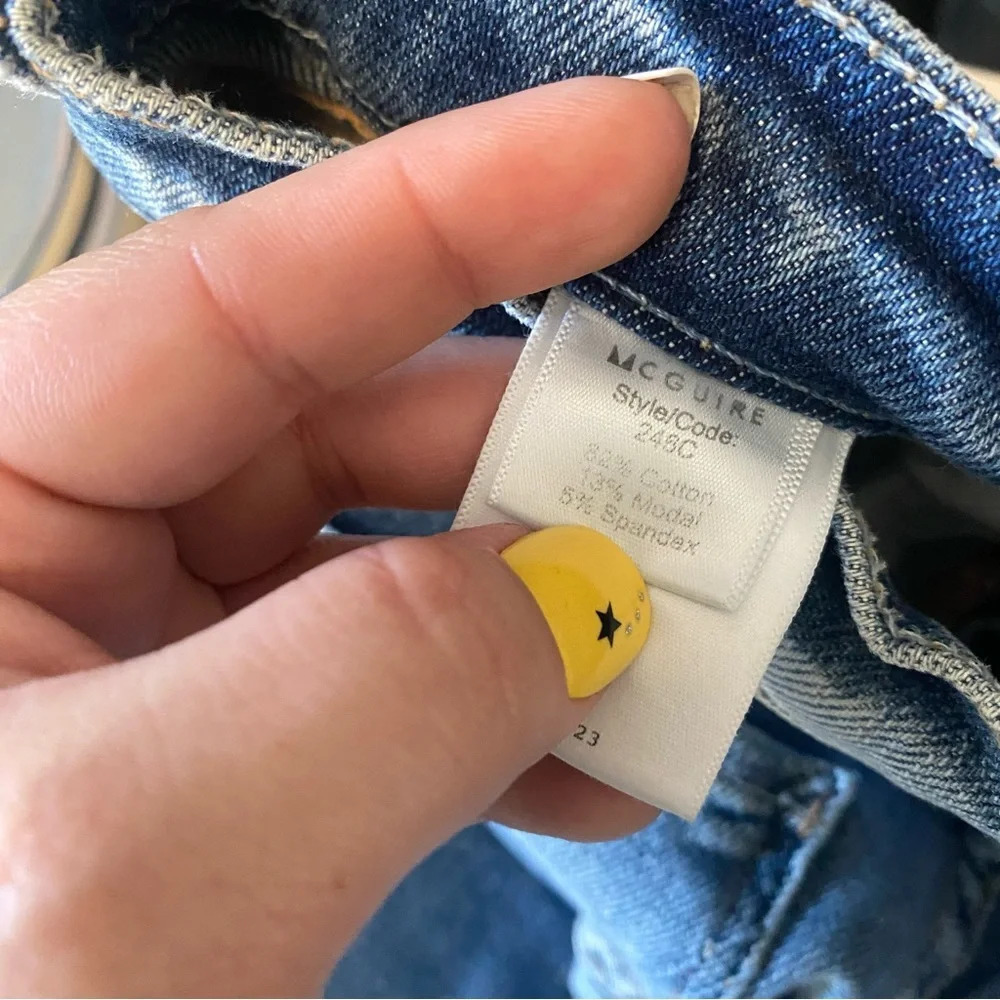 ✨NWT McGuire Rhinestone Gem Embellished Pocket Vintage Slim Jeans Size 27 - Picture 9 of 10